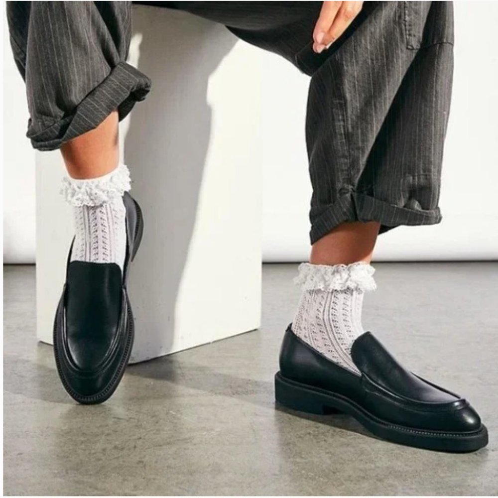 Free People Vagabond Alex Smooth Loafers in Black NWOT Size 10 JB